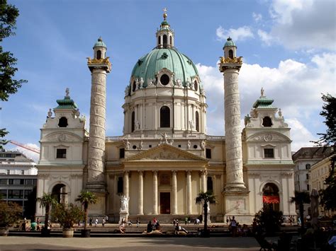 BAROQUE ARCHITECTURE; Austria- Karlskirche, 1716-33, Vienna, by Fisher von Erlach Vienna Travel ...