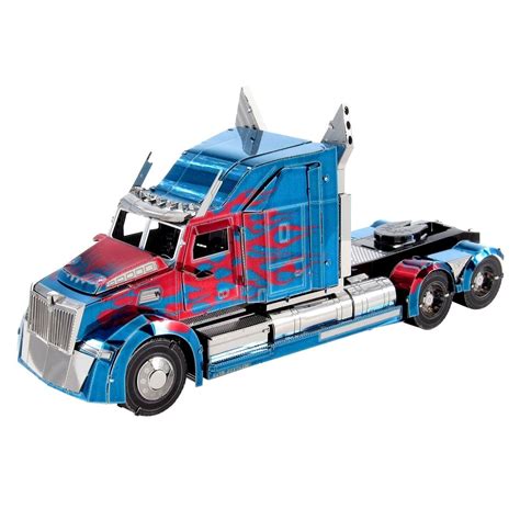 Buy Metal Earth Premium Series Optimus Prime Western Star 5700 Truck 3D Metal Model Kit ...