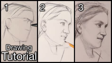 Portrait Drawing Lesson | A Step By Step Tutorial - YouTube