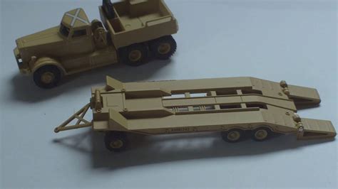 REVIEW OXFORD DIECAST MILITARY 76DT001 DIAMOND T 980 TANK TRANSPORTER 1/76 SCALE MODEL - YouTube