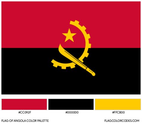 Angola flag color codes