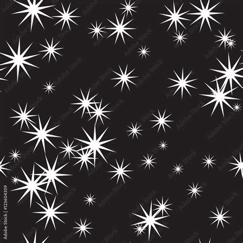 White stars on a black background. Vector Illustration Stock Vector | Adobe Stock