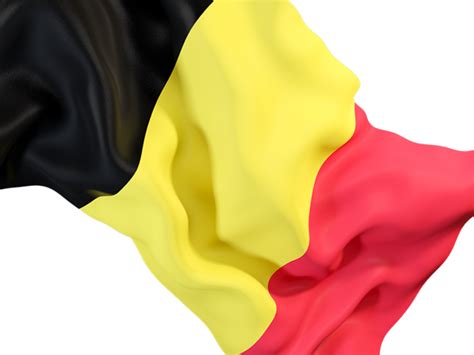 Waving flag closeup. Illustration of flag of Belgium