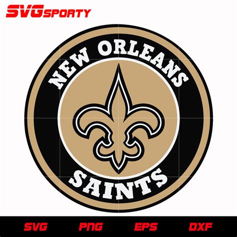 New Orleans Saints Circle Logo svg, nfl svg, eps, dxf, png, digital fi ...