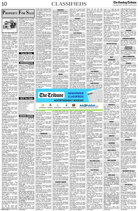 The Tribune 6th June 2021 Property Classifieds Paper - Advert Gallery