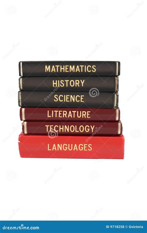 School subject books stock photo. Image of read, isolated - 9718258