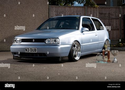 Show winning modified Mk4 VW Golf car Stock Photo - Alamy