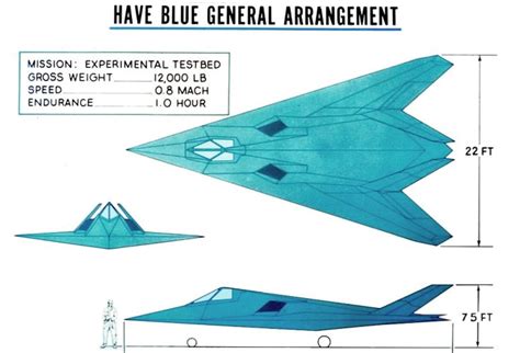 Lockheed Have Blue official 3 view