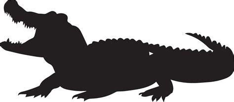 Alligator vector silhouette illustration black color 27475739 Vector Art at Vecteezy