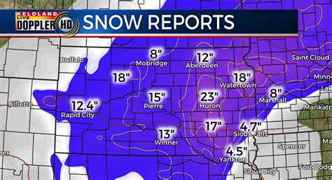 The Latest: Snowfall totals