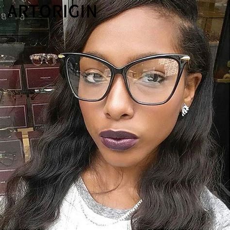 Large Glasses Frame Women Metal Cat Eye Eyeglasses Clear Lens 2018 Hot ...