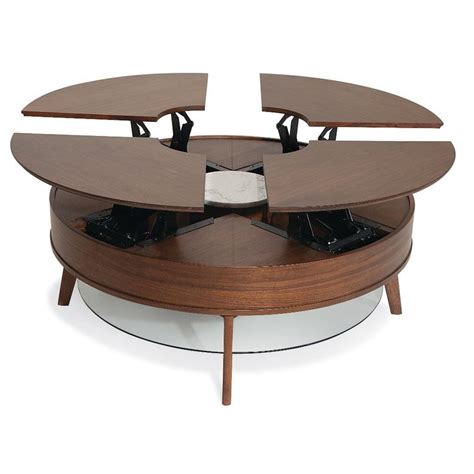 Modern Lift-top Round Cocktail Table - Bellemie | RC Willey | Adjustable height coffee table ...