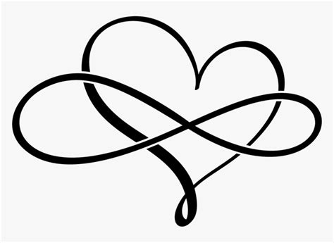 Transparent Rocket Clipart Black And White - Infinity Heart With Arrow ...