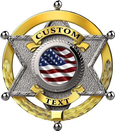 Custom Sheriff Badge Vinyl Graphic Decal Sticker Style 1 - Etsy