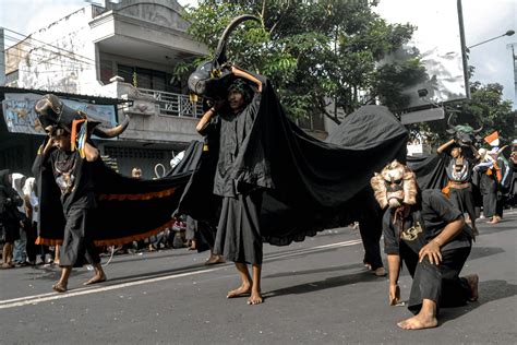 Malang, Indonesia - August 7, 2022. Batu City Local Cultural Arts Festival, Bantengan Nuswantara ...