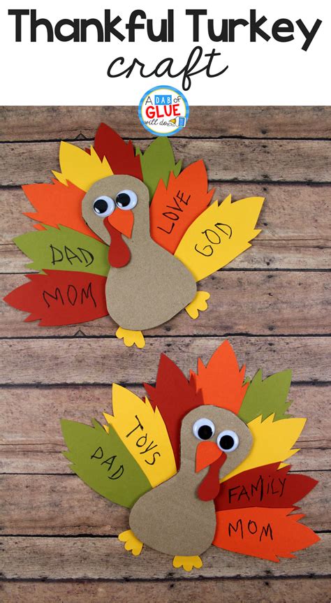 Cardboard Thankful Turkey Craft | Thanksgiving crafts preschool, Thanksgiving crafts for kids ...