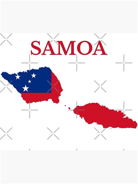 "Western Samoa Flag Map" Framed Art Print for Sale by marosharaf | Redbubble