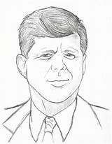 John F Kennedy Coloring Artwork Page  Vrogueco sketch template