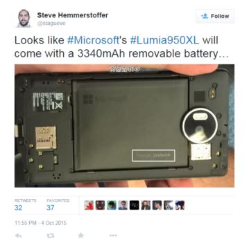 Lumia 950 XL Battery Details Unveiled – Are We Getting A Removable Battery In A Flagship Smartphone?