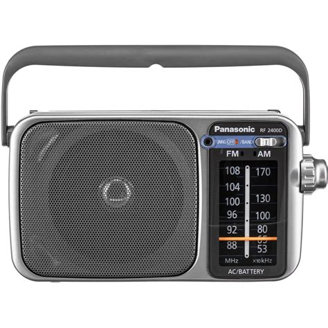 Panasonic RF-2400D / RF-2400 Portable FM/AM Radio with AFC Tuner + 4 X Panasonic AA Batteries ...