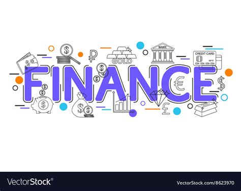 Finance background with icons and elements Vector Image