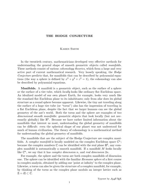 (PDF) The Hodge Conjecture