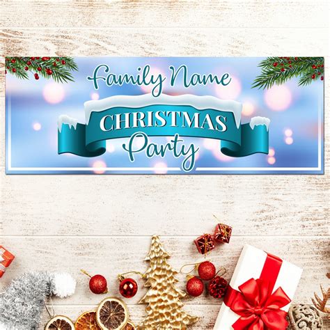 Personalized Christmas Party Banner Merry Christmas Holiday - Etsy