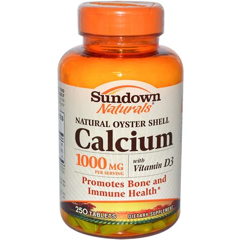 Sundown Naturals, Natural Oyster Shell Calcium, 250 Tablets - iHerb