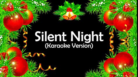 Silent Night Karaoke | Christmas Carols | Instrumental Music - YouTube