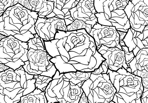 Rose Flower Vector Background Black And White - Download Free Vector ...