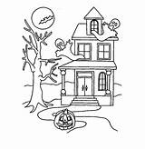 Free Printable Haunted House Coloring Pages For Kids sketch template