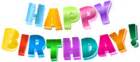 Multicolor Happy Birthday Transparent PNG Clip Art Image | Gallery ...