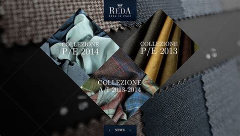 Reda Italian wool fabrics corporate website Round 2 on Behance