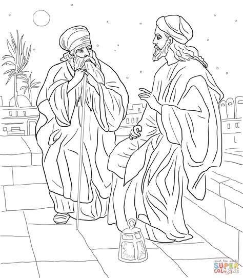 Nicodemus Coloring Page - Coloring Home