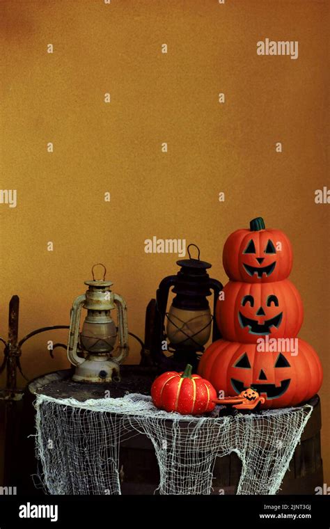 Street Halloween decorations Stock Photo - Alamy