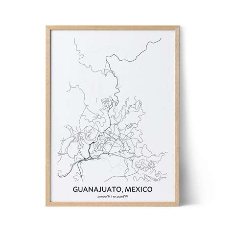 Guanajuato Map Poster - Your City Map Art - Positive Prints