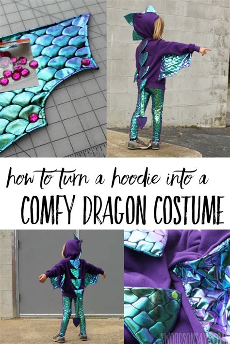 Sewing pattern: Dragon costume from a hoodie – Sewing