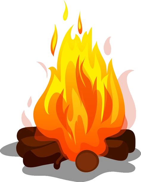 Bonfire Flame, Campfire Night, Outdoor Celebration PNG Image