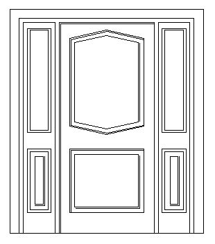 Main door elevation design drawing - Cadbull