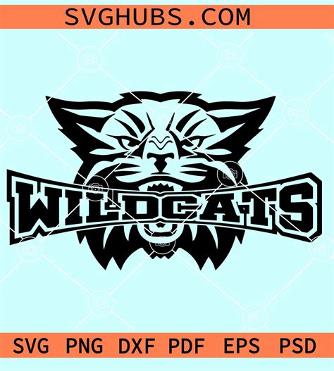 Wildcats mascot svg, Wildcats Logo SVG, Wildcats Mascot Head SVG