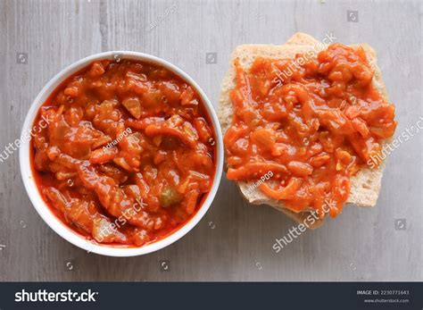 Chakalaka Braai Bread Chakalaka Traditional South Stock Photo ...