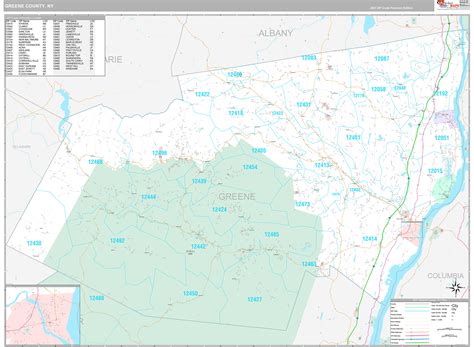 Greene County, NY Wall Map Premium Style by MarketMAPS - MapSales