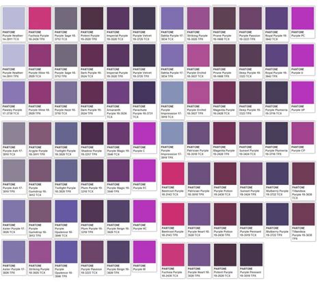 Purples | Pantone color chart, Pantone colour palettes, Pantone