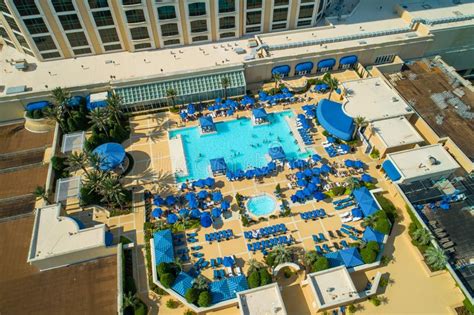 Beau Rivage Biloxi Casino Resort Pool Deck Stock Photo - Image of aerial, lounging: 124382716