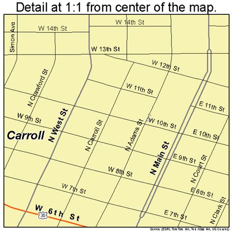 Carroll Iowa Street Map 1911080