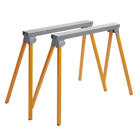 PORTAMATE 36 in. Folding Metal Sawhorse (1-Pair)-PM-3300T - The Home Depot