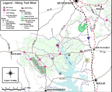 Lone Star Hiking Trail - Maplets - Texas Hiking Trails Map | Printable Maps