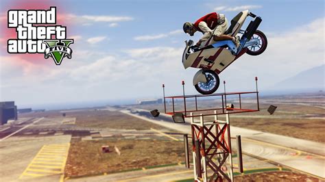 INSANE MOTORBIKE STUNT! - (GTA V Stunts & Fails) - YouTube