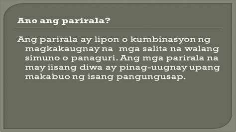 Mga Uri Ng Parirala