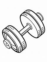 Dumbbell Colouring Book Pages For Children And Adults With Vector  sketch template